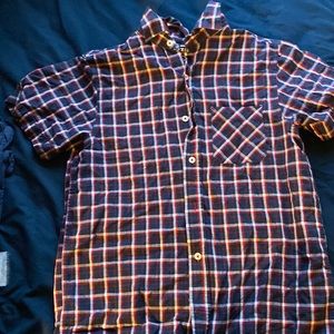 Boys’ Blue and Red Plaid Arizona Shirt, Size Large.